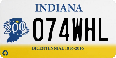 IN license plate 074WHL