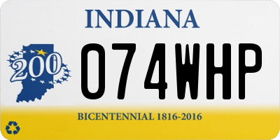 IN license plate 074WHP