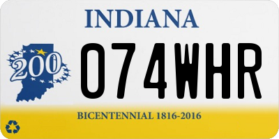 IN license plate 074WHR