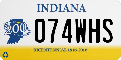 IN license plate 074WHS