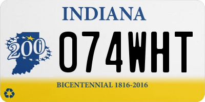 IN license plate 074WHT