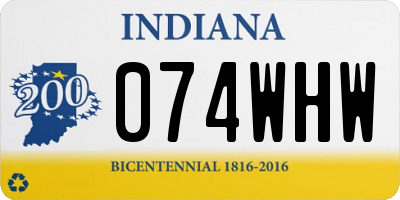 IN license plate 074WHW