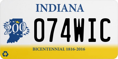 IN license plate 074WIC