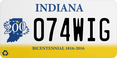 IN license plate 074WIG