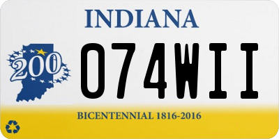 IN license plate 074WII