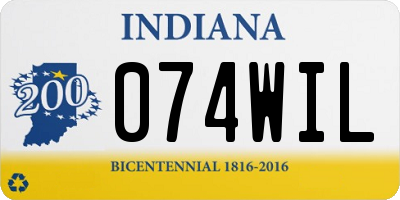 IN license plate 074WIL