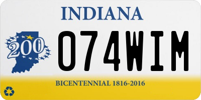 IN license plate 074WIM