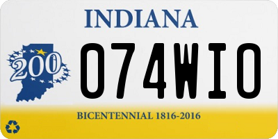 IN license plate 074WIO