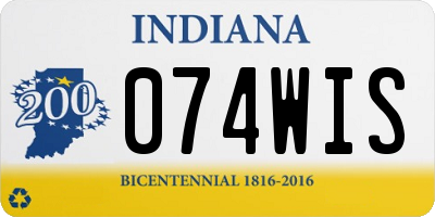 IN license plate 074WIS