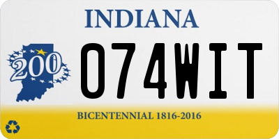 IN license plate 074WIT