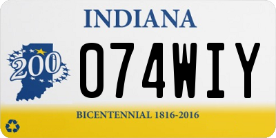 IN license plate 074WIY