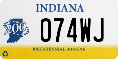 IN license plate 074WJ
