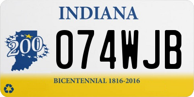 IN license plate 074WJB