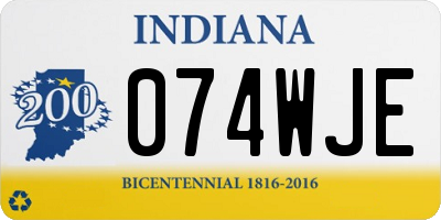 IN license plate 074WJE