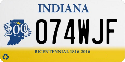 IN license plate 074WJF
