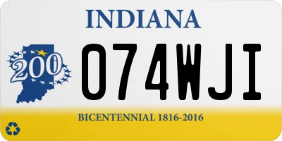 IN license plate 074WJI
