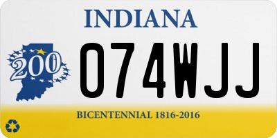 IN license plate 074WJJ