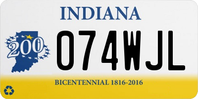 IN license plate 074WJL