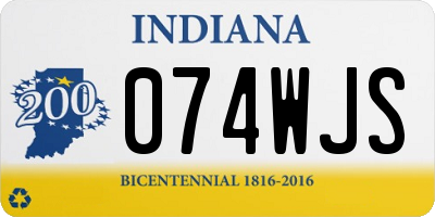 IN license plate 074WJS