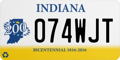 IN license plate 074WJT