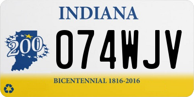 IN license plate 074WJV