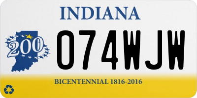 IN license plate 074WJW
