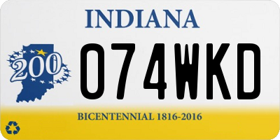 IN license plate 074WKD