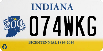 IN license plate 074WKG