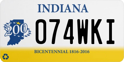 IN license plate 074WKI
