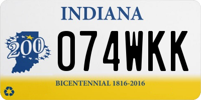 IN license plate 074WKK