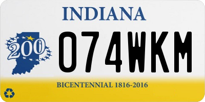 IN license plate 074WKM