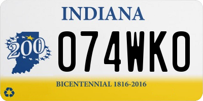 IN license plate 074WKO