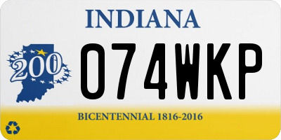 IN license plate 074WKP
