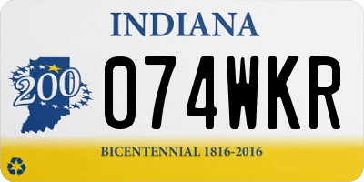 IN license plate 074WKR