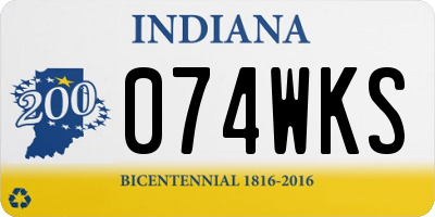 IN license plate 074WKS