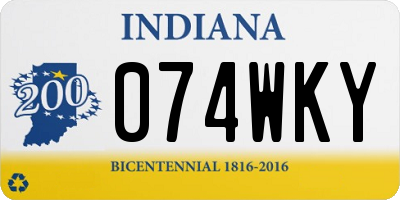 IN license plate 074WKY