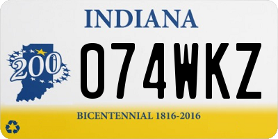 IN license plate 074WKZ