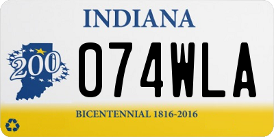 IN license plate 074WLA