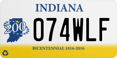 IN license plate 074WLF