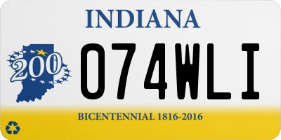 IN license plate 074WLI