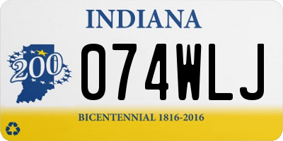 IN license plate 074WLJ