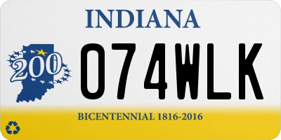 IN license plate 074WLK