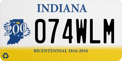IN license plate 074WLM