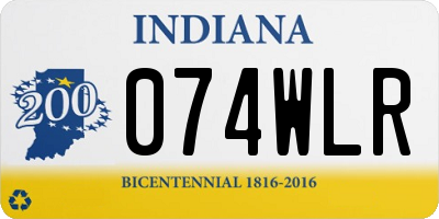 IN license plate 074WLR