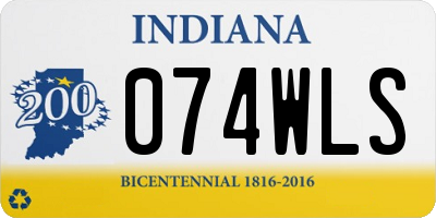 IN license plate 074WLS