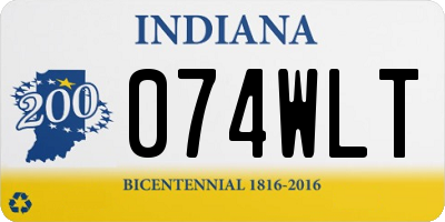 IN license plate 074WLT