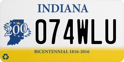 IN license plate 074WLU
