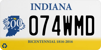 IN license plate 074WMD