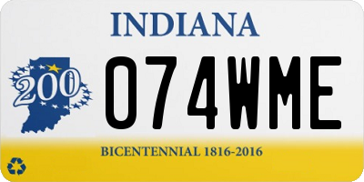 IN license plate 074WME