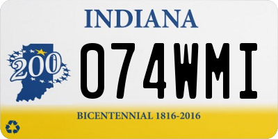 IN license plate 074WMI